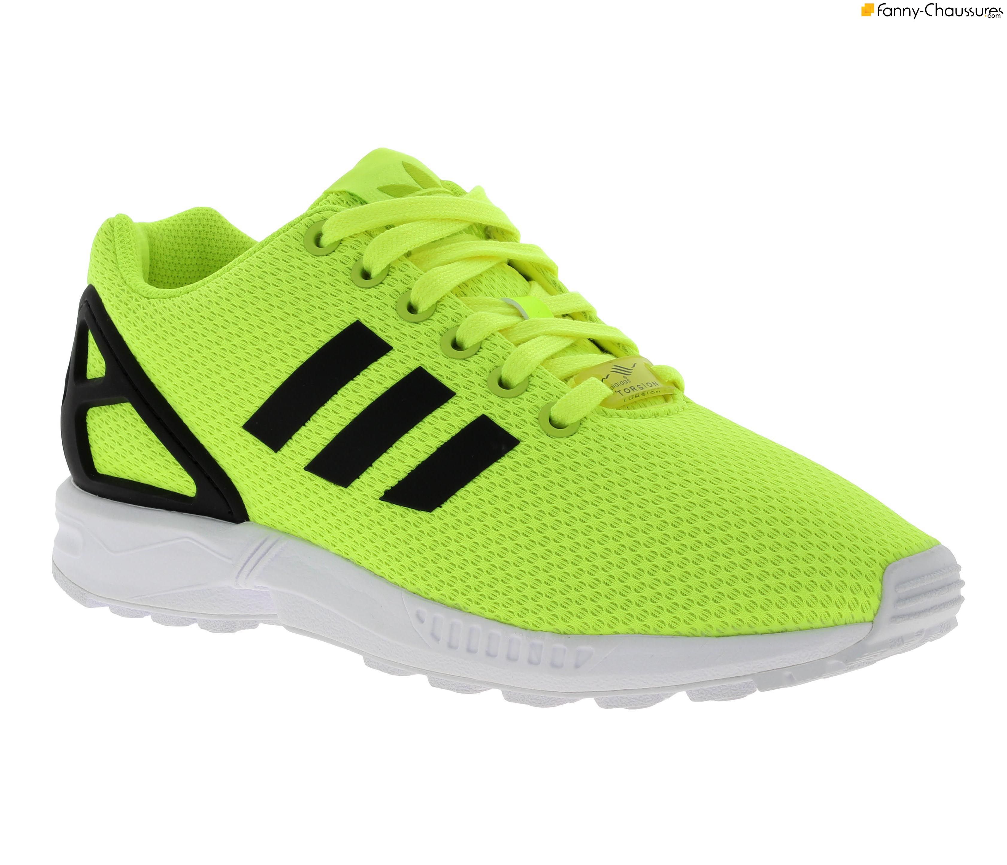 adidas zx flux jaune fluo femme